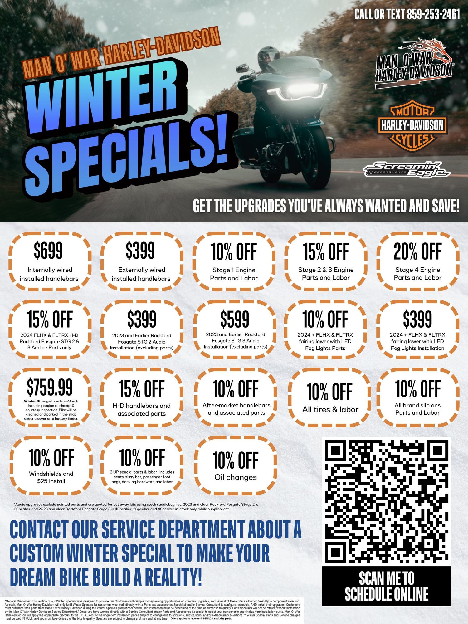 Service winter specials